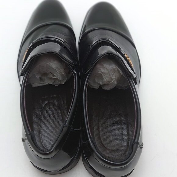 MEN'S  LEATHER SEMI FORMAL BLACK SHOE - Picture 5 of 9